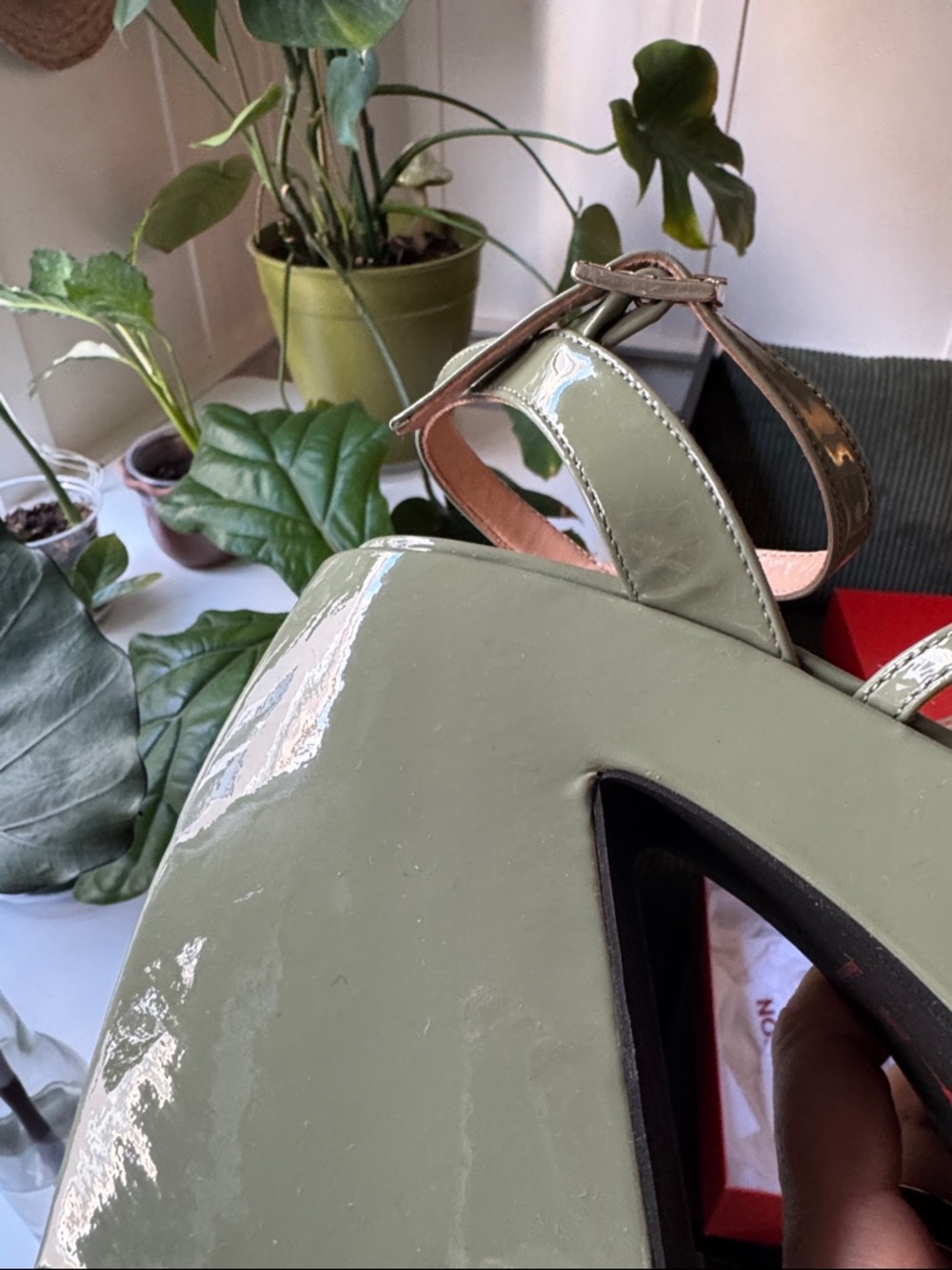 NODALETO Sage Green Platform Heels - Size 8 US - Picture 8 of 10